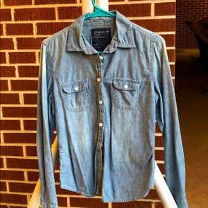 American Eagle—button down denim shirt